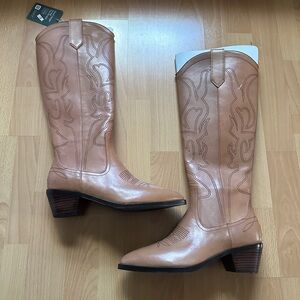Bared Footwear Leather Western Boots Akepa, Womens 38/US 7.5-8, NEW W TAG